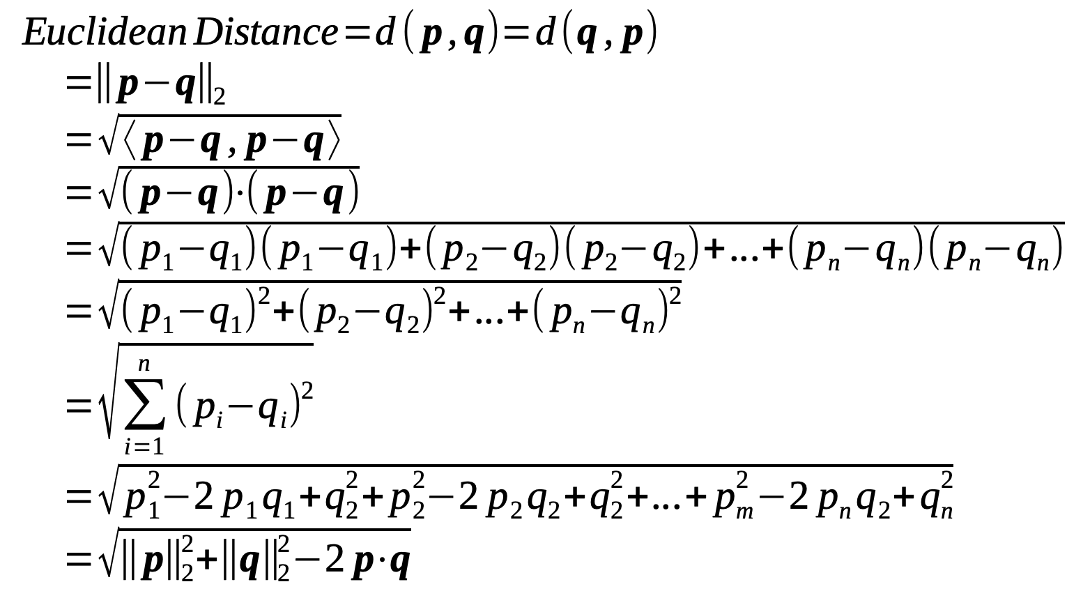 Euclidean Distance Formula